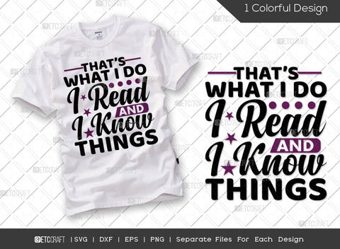 Reading Bundle Vol-15 | Read More Scroll Less Svg | You Had Me At Books Svg | Thats What I Do I Read And I Know Things Svg | Im A Word Nerd Svg | Reading Quote Design SVG ETC Craft 