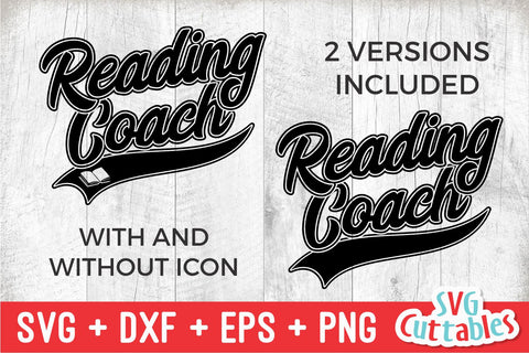 Reading Coach svg - Reading Teacher - Occupation - Swoosh - svg - dxf - eps - png - Cut File - Silhouette - Cricut - Digital Download SVG Svg Cuttables 