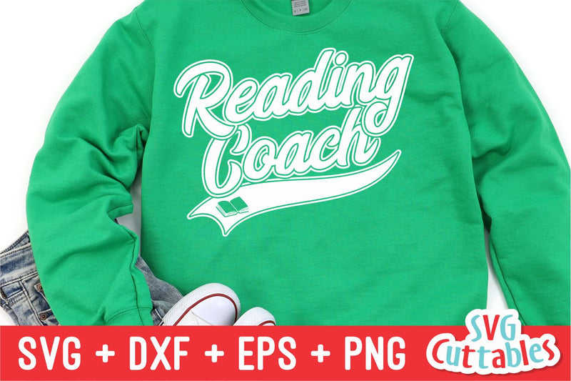 Reading Coach svg - Reading Teacher - Occupation - Swoosh - svg - dxf - eps - png - Cut File - Silhouette - Cricut - Digital Download SVG Svg Cuttables 