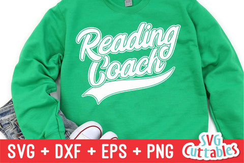 Reading Coach svg - Reading Teacher - Occupation - Swoosh - svg - dxf - eps - png - Cut File - Silhouette - Cricut - Digital Download SVG Svg Cuttables 