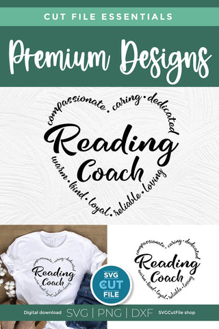 Reading Coach svg, Reading teacher svg, read svg, Title 1 teacher svg SVG SVG Cut File 