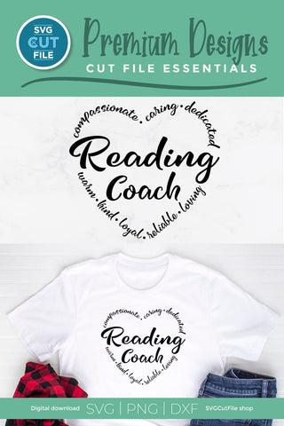 Reading Coach svg, Reading teacher svg, read svg, Title 1 teacher svg SVG SVG Cut File 