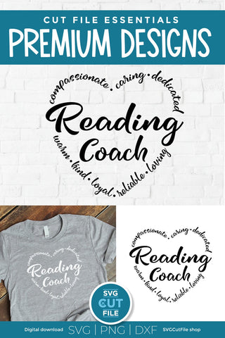 Reading Coach svg, Reading teacher svg, read svg, Title 1 teacher svg SVG SVG Cut File 