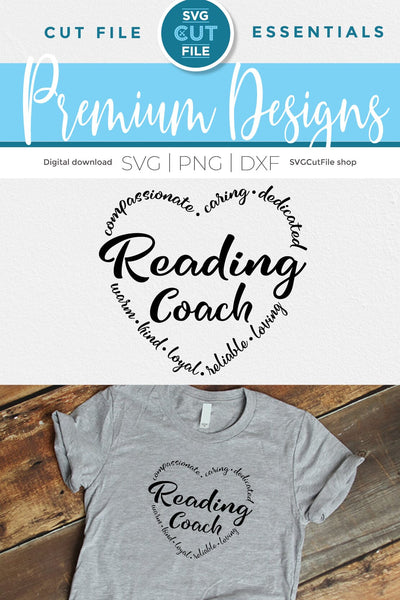 Reading Coach svg, Reading teacher svg, read svg, Title 1 teacher svg SVG SVG Cut File 