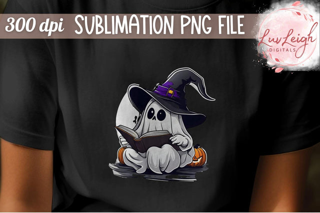 Reading Ghost T-shirt Sublimation PNG Sublimation Luvleigh Digitals 