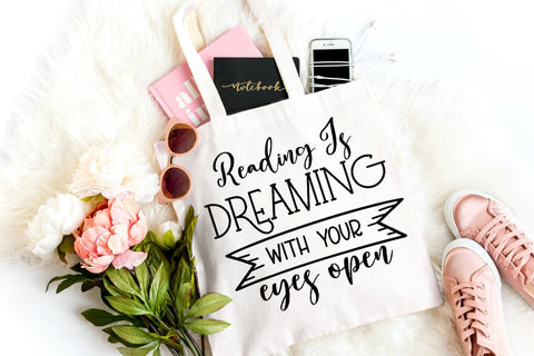 Reading is Dreaming SVG I Book Lovers SVG I Reading SVG SVG Happy Printables Club 