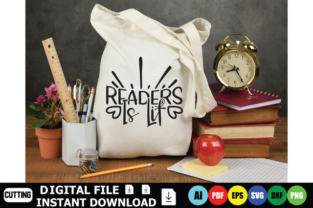 Reading Is Lit SVG Shahin alam 