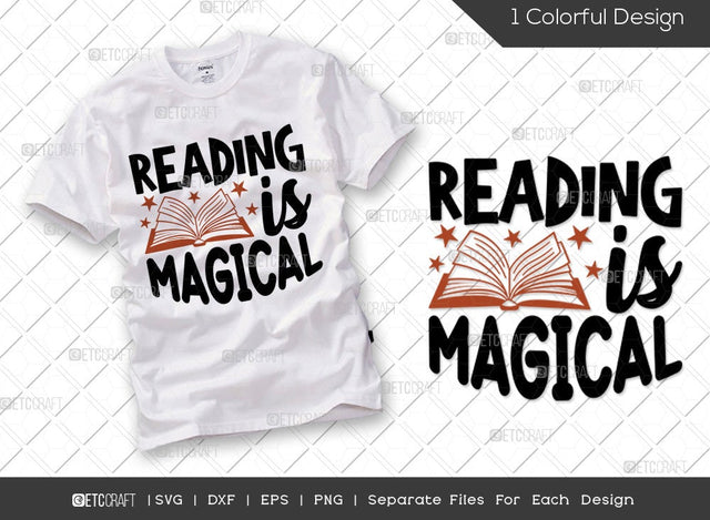 Reading Is Magical SVG Cut File | Librarian Svg | Book Lover Svg | Bookworm Svg | Teacher Svg | Funny Book Svg | Reading Quote Svg SVG ETC Craft 