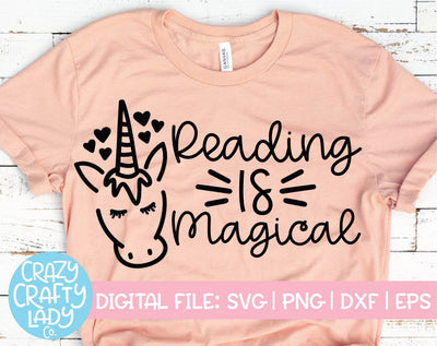 Reading Is Magical | Teacher SVG Cut File SVG Crazy Crafty Lady Co. 