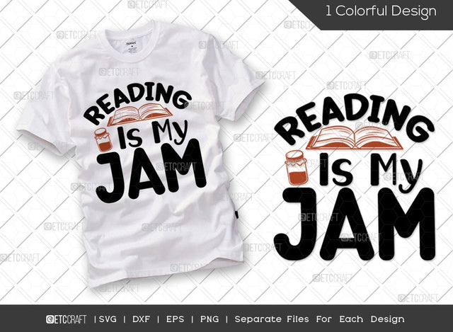 Reading Is My Jam SVG Cut File | Reading Svg | Librarian Svg | Book Lover Svg | Bookworm Svg | Book Club Svg | Reading Quote Svg SVG ETC Craft 