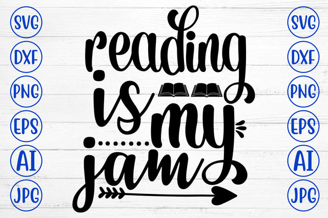 Reading Is My Jam SVG Cut File SVG Syaman 