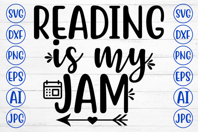 READING IS MY JAM SVG Cut File SVG Syaman 