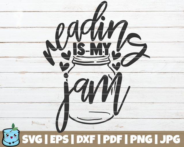 Reading Is My Jam SVG MintyMarshmallows 