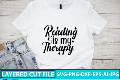 Reading Is My Therapy SVG Cut File SVG Syaman 