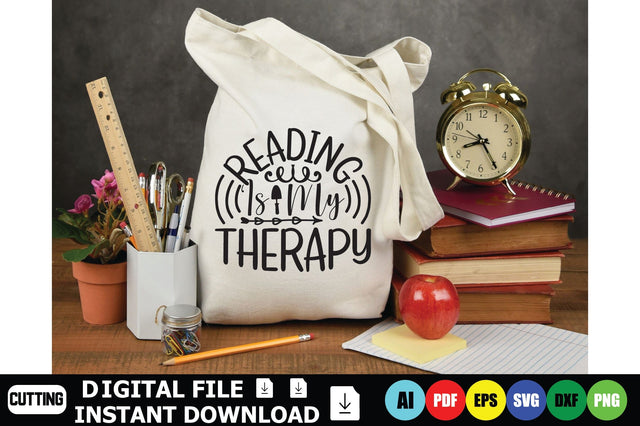 Reading Is My Therapy SVG Shahin alam 