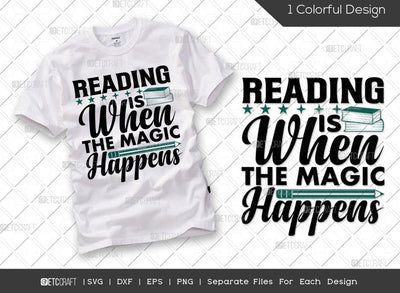 Reading Is When The Magic Happens SVG Cut File | Book Lover Svg | Bookworm Svg | Reader Svg | Bookish Svg | Reading Quote Svg SVG ETC Craft 