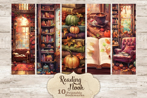 Reading Nook Bookmarks Printable | Bookmark Designs SVG GlamArtZhanna 