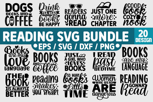 Reading SVG Bundle Cut File SVG akazaddesign 