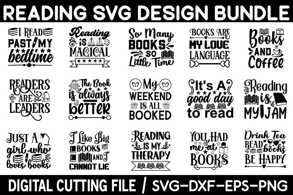 Reading svg bundle - So Fontsy