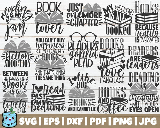 reading SVG Bundle SVG MintyMarshmallows 