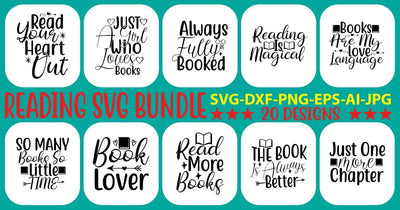 Reading SVG Bundle SVG Syaman 