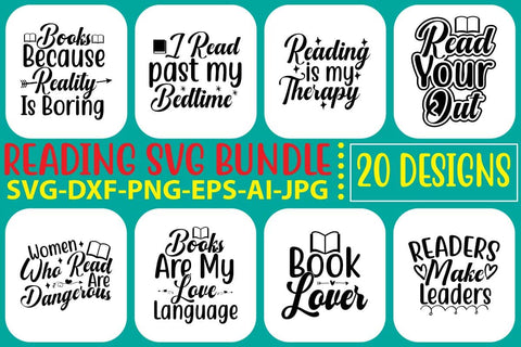 Reading SVG Bundle SVG Syaman 