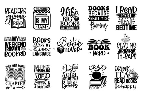 Reading Svg Bundle.Book Svg, Books SVG Bundle, SVG Designangry 