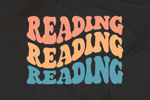 Reading svg, wavy Groovy svg, style Stacked svg, EPS PNG Cricut Instant Download SVG Fauz 