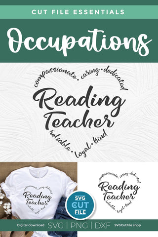 Reading teacher svg, read svg, Title 1 teacher svg, Title One teacher svg, remedial reading svg, appreciation, recovery, svg dxf png SVG SVG Cut File 