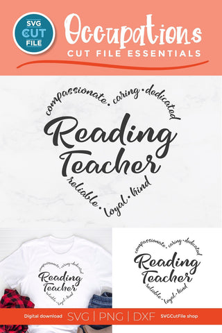 Reading Specialist Swoosh, School SVG Cut File