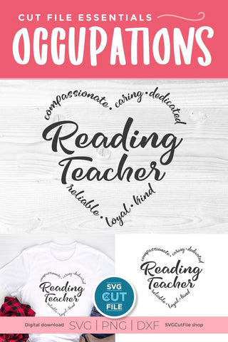 Reading teacher svg, read svg, Title 1 teacher svg, Title One teacher svg, remedial reading svg, appreciation, recovery, svg dxf png SVG SVG Cut File 