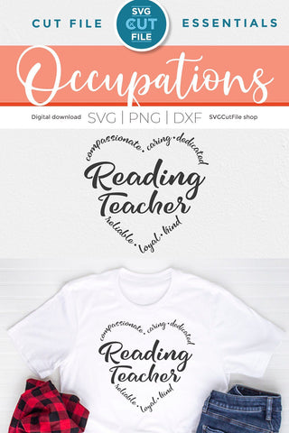 Reading teacher svg, read svg, Title 1 teacher svg, Title One teacher svg, remedial reading svg, appreciation, recovery, svg dxf png SVG SVG Cut File 