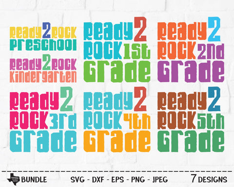Ready 2 Rock School Bundle | School SVG SVG Texas Southern Cuts 