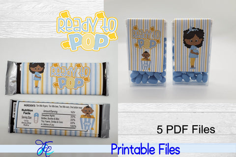Ready To Pop - Blue Stripes aa 3D Paper Family Creations 