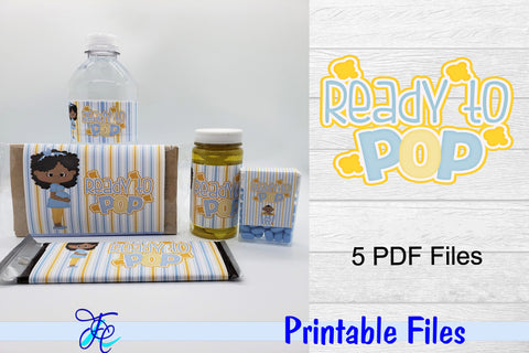 Ready To Pop - Blue Stripes aa 3D Paper Family Creations 