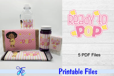 Ready To Pop - Pink aa Stripes 3D Paper Family Creations 