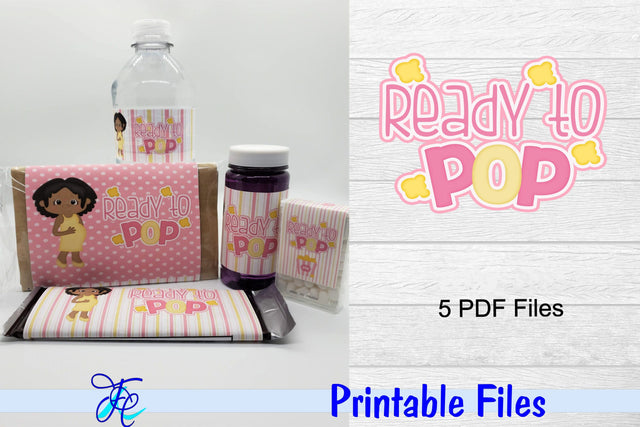 Ready To Pop - Pink aa Stripes 3D Paper Family Creations 