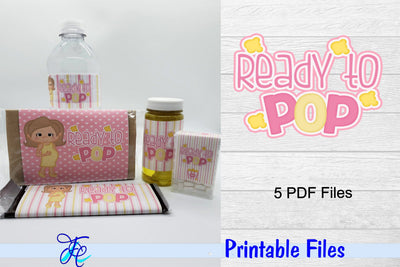 Ready To Pop - Pink w stripes 3D Paper Family Creations 