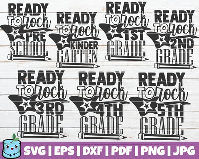 Ready To Rock School SVG Bundle SVG MintyMarshmallows 