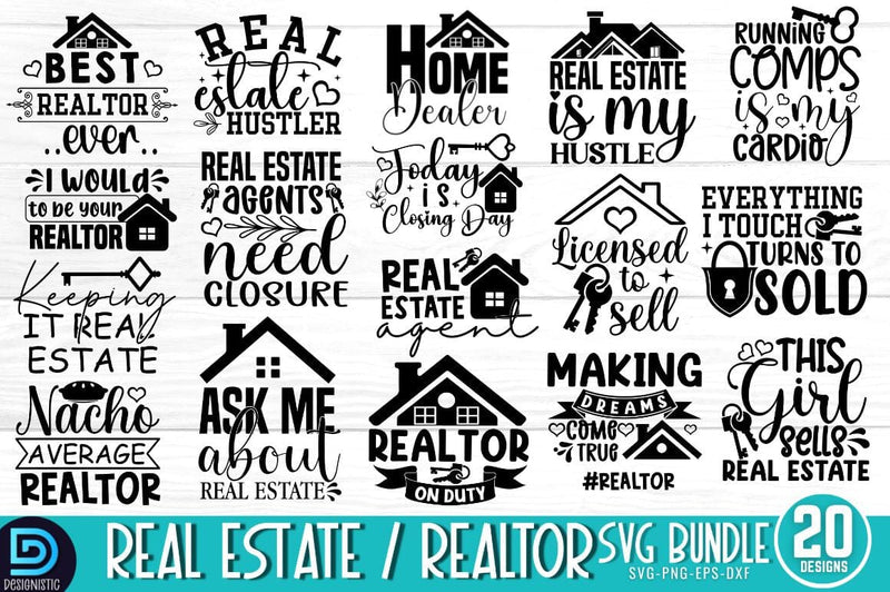 Real Estate SVG Bundle SVG DESIGNISTIC 