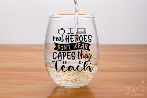 Real heroes don't wear capes they teach svg,Kindergarten Teacher Svg, Cool Teacher T-shirt svg, Cut files, Funny Teacher Svg SVG Isabella Machell 