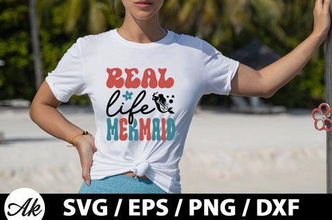 Real life mermaid Retro SVG SVG akazaddesign 
