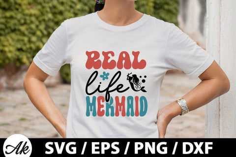 Real life mermaid Retro SVG SVG akazaddesign 