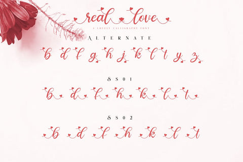Real love // A lovely Calligraphy Font Bluestudio 