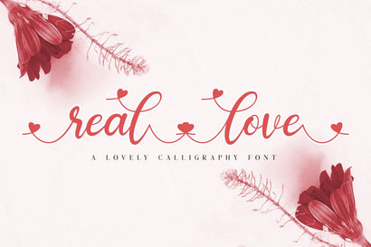 Real love // A lovely Calligraphy Font Bluestudio 