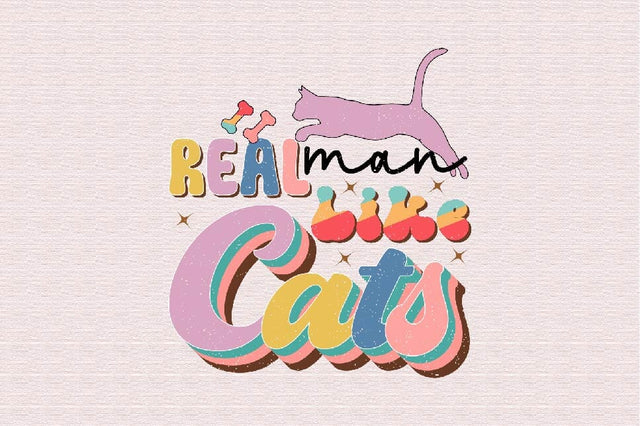 Real Man Like Cats Sublimation SVGArt 