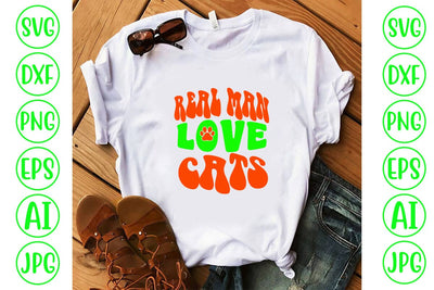 Real Man Love Cats Retro SVG SVG Syaman 