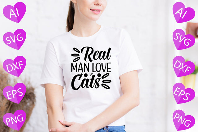 Real Man Love Cats SVG CraftlabSvg29 