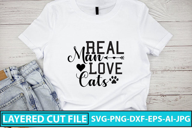 Real Man Love Cats SVG Cut File SVG Syaman 