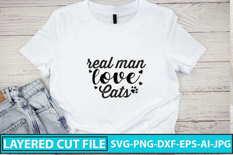 Real Man Love Cats SVG Cut File SVG Syaman 
